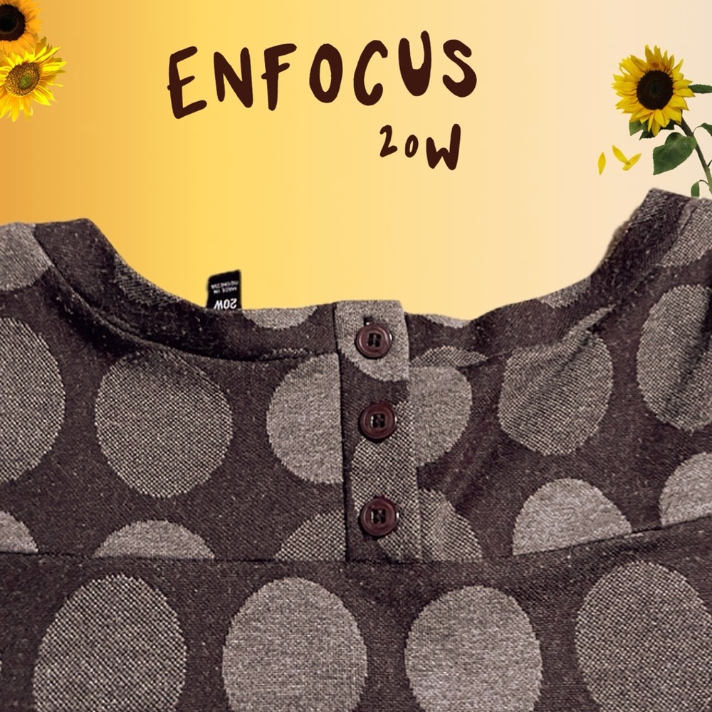 Enfocus Studio Women's Polka Dot Dress - Black and Gray - Picture 2 of 5